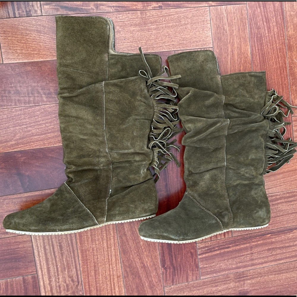 Prefinitos Suede Boots - Size 39 - Brand New - Vintage Made In Argentina